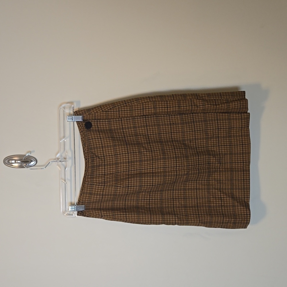 Vintage Brown Plaid Skirt